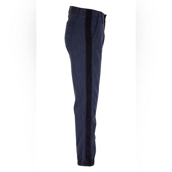 PAIGE Mayslie Jogger in navy with black velvet side stripe utility cargo pant 28 - Picture 7 of 10